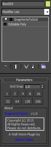 Snap Vertices to Grid Modifier